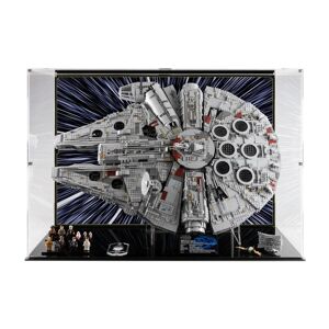 Wicked Brick Display Case for LEGO® Star Wars™ UCS Millennium Falcon (75192 & 10179) - Display case for 75192 / Background 4 (Light Speed) with display stand
