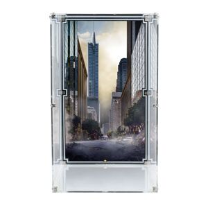 Wicked Brick Standard Wall Mounted Display Cases for Hot Toys 1/6th Scale Figure - Wall Mount with City Background 1