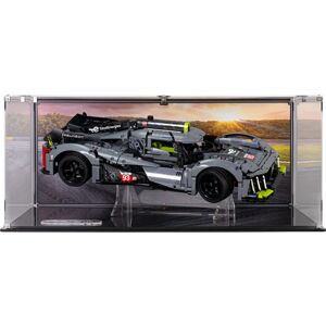 Wicked Brick Display case for LEGO® Technic: PEUGEOT 9X8 24H Le Mans Hybrid Hypercar (42156) - Display case with background design