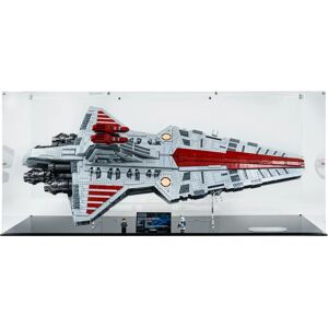 Wicked Brick Clear display case for LEGO® Star Wars™ Venator-Class Republic Attack Cruiser (75367) - Angled