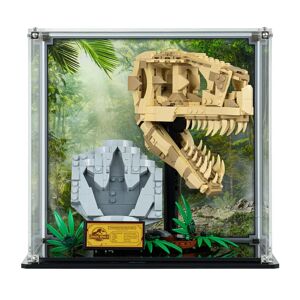 Wicked Brick Display case for LEGO® Jurassic World: Dinosaur Fossils: T. rex Skull (76964) - Display case with background design