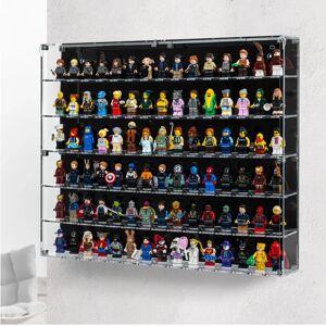 Wicked Brick Wall Mounted Tiered Display Cases for LEGO® Minifigures - 15 Minifigures Wide