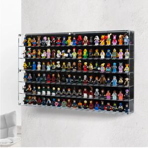 Wicked Brick Wall Mounted Tiered Display Cases for LEGO® Minifigures - 20 Minifigures Wide