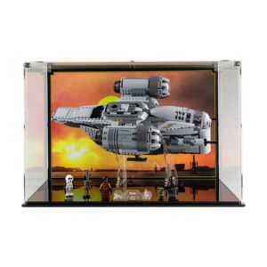 Wicked Brick Display case for LEGO® Star Wars™ The Razor Crest™ (75292) - Display case with printed vinyl background