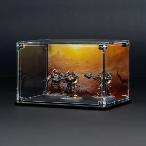 Wicked Brick Display Case for Warhammer Squad with Empires Demise Background - Small / Standard / Standard