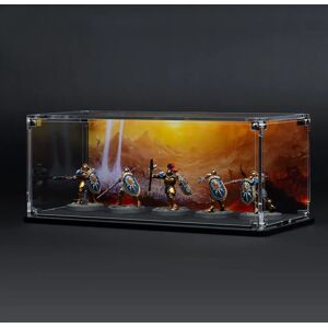 Wicked Brick Display Case for Warhammer Squad with Empires Demise Background - Medium / Standard / Standard