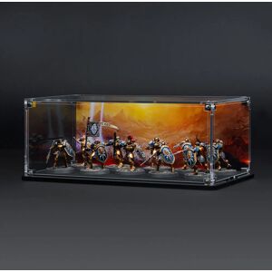 Wicked Brick Display Case for Warhammer Squad with Empires Demise Background - Medium / Standard / Deep