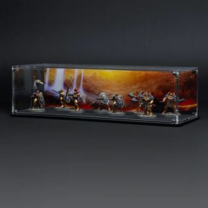 Wicked Brick Display Case for Warhammer Squad with Empires Demise Background - Large / Standard / Deep