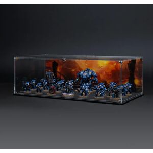 Wicked Brick Display Case for Warhammer Army with Charred Citadel Background - Small / Standard / Deep