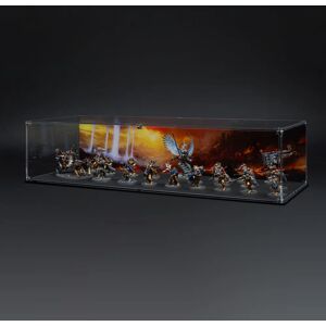 Wicked Brick Display Case for Warhammer Army with Empires Demise Background - Large / Standard / Deep