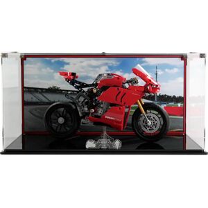 Wicked Brick Display case for LEGO® Technic: Ducati Panigale V4 R (42107) - Display case with printed background