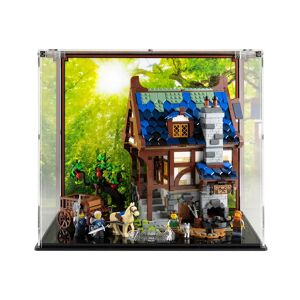 Wicked Brick Display case for LEGO® Ideas: Medieval Blacksmith (21325) - Display case with printed background