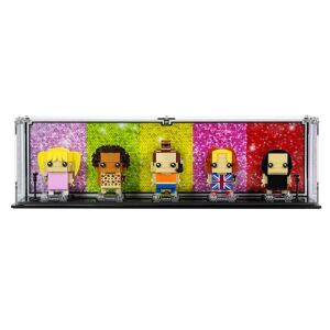 Wicked Brick Display Case for LEGO® Brickheadz Spice Girls Tribute (40548) - Display case with background 2 (Block colours)