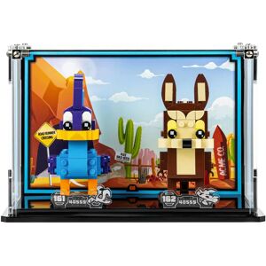 Wicked Brick Display Case for LEGO® Brickheadz Road Runner & Wile. E. Coyote (40559) - Display case with background design