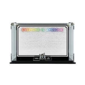 Wicked Brick Display Case for LEGO®: Everyone Is Awesome (40516) - Display Case with Custom Background Design 2 (Black)