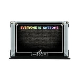Wicked Brick Display Case for LEGO®: Everyone Is Awesome (40516) - Display Case with Custom Background Design 1 (Black)