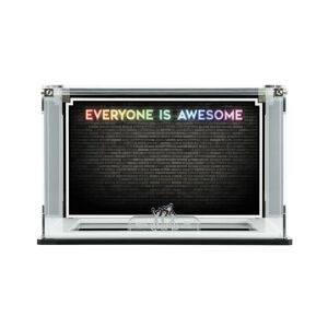 Wicked Brick Display Case for LEGO®: Everyone Is Awesome (40516) - Display Case with Custom Background Design 1 (White)
