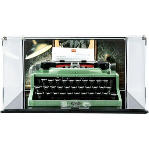 Wicked Brick Display Case for LEGO® Ideas: Typewriter (21327) - Display case with printed background