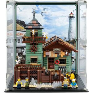 Wicked Brick Display Case for LEGO® Old Fishing Store (21310) - Display case with printed background