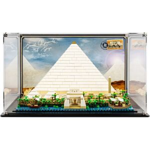 Wicked Brick Display Case for LEGO® Architecture: Pyramid of Giza (21058) - Display case with background design