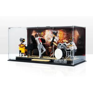 Wicked Brick Display Case for LEGO® Ideas® Jazz Quartet (21334) - Display case with background design