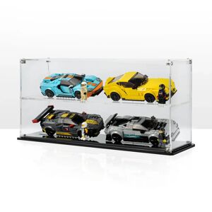 Wicked Brick Display case for 4x LEGO® Speed Champions Cars (2x2)