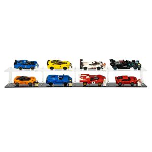 Wicked Brick Display stand for 8x LEGO® Speed Champions Cars (2x4) - Stand and add-on