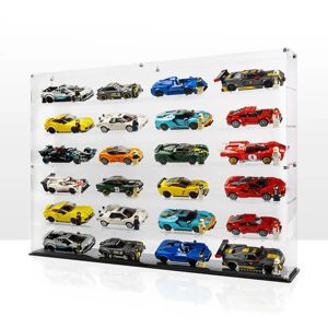 Display Case For 24x LEGO® Speed Champions Cars (6x4)   LEGO Display Case   Speed Champions Case   Crystal Clear Perspex® Display Case   Wicked Brick