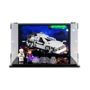 Wicked Brick Display case for LEGO® Ideas: The DeLorean (21103) - Display case with Part II background