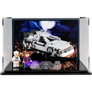 Wicked Brick Display case for LEGO® Ideas: The DeLorean (21103) - Display case with Part I background