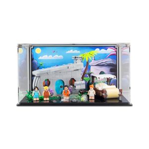 Wicked Brick Display case for LEGO® Ideas: The Flintstones (21316) - Display case with printed vinyl background