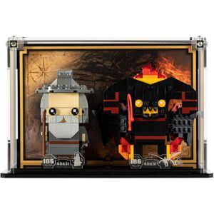 Wicked Brick Display case for LEGO® Brickheadz: Gandalf the Grey™ & Balrog™ (40631) - Display case with background design