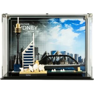 Wicked Brick Display Case for LEGO® Architecture: Sydney Skyline (21032) - Display Case with Custom Background Design