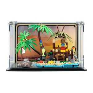 Wicked Brick Display Case for LEGO® Ray the Castaway (40566) - Display case with background design