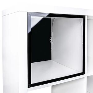 Wicked Brick Display windows for IKEA® KALLAX unit - Black gloss / Single window and blanking plate