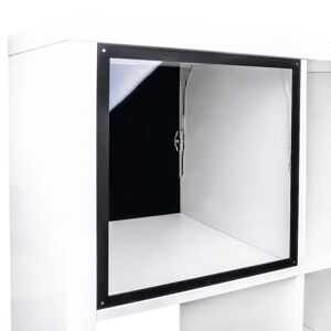 Wicked Brick Display windows for IKEA® KALLAX unit - Black matte / Single window and blanking plate