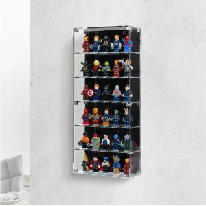 Wicked Brick Wall Mounted Tiered Display Cases for LEGO® Minifigures - 20 Minifigures Wide