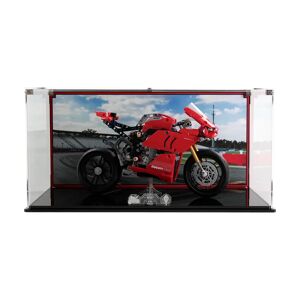 Wicked Brick Display case for LEGO® Technic: Ducati Panigale V4 R (42107) - Display case with printed background