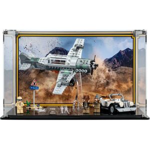 Wicked Brick Display case for LEGO® Indiana Jones™ Fighter Plane Chase (77012) - Display case with background design