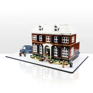 Display Base for LEGO® Ideas Home Alone   White Gloss Display Base   Premium Materials   Wicked Brick