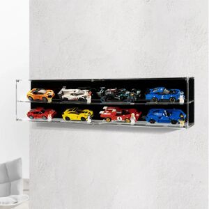 Wicked Brick Wall Mounted Display Case for 8x LEGO® Speed Champions Cars (2x4)