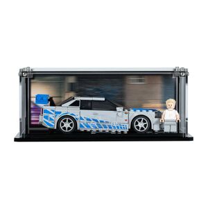 Wicked Brick Display case for LEGO® Speed Champions 2 Fast 2 Furious Nissan Skyline GT-R (R34) (76917) - Display case with custom background