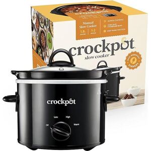 Crockpot Slow Cooker Removable Easy-Clean Ceramic Bowl Black CSC080