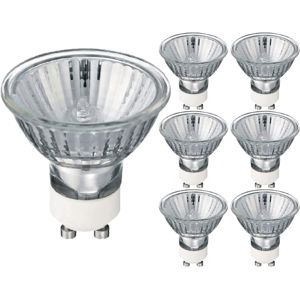 Alpha Lights GU10 Halogen Spotlight Bulbs 35W 220-240V 2700K Warm White Dimmable Pack of 6