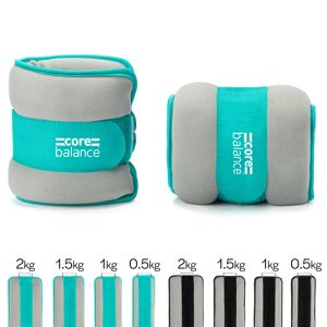 Balance Ankle & Wrist Weights   2 x 2kg   Neoprene Fabric with Velcro Strap   Teal