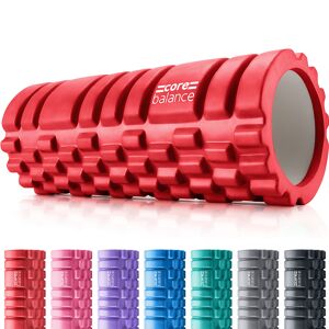 Balance Deep Tissue Foam Roller   33cm x 14cm   Textured Muscle Massage Roll   Red