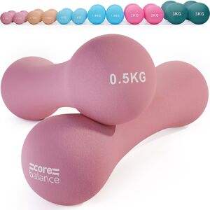 Balance Cast Iron Bone Dumbbells 2 x 0.5kg   Soft Touch Neoprene   0.75kg, 1kg, 1.5kg, 2kg, 3kg