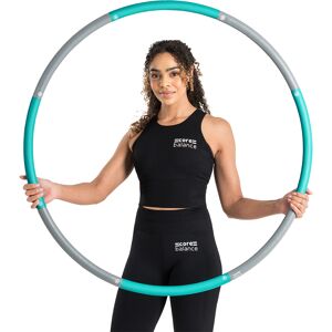 Balance Weighted Hula Hoop 1kg   75cm-1m Size Adjustable   Cardio Fitness   Teal / Smooth