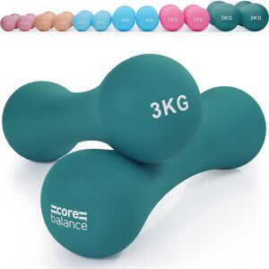 Balance Cast Iron Bone Dumbbells 2 x 3kg   Soft Touch Neoprene   0.5kg, 0.75kg, 1kg, 1.5kg, 2kg