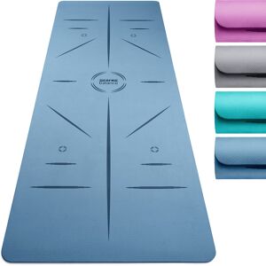 Balance Premium Yoga Mat   Alignment Lines   183cm x 65cm x 6mm   Non Slip TPE Foam   Exercise & Fitness